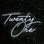 Twenty One Neon Sign Cool White