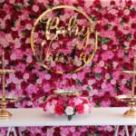 Vibrant Pink Flower Wall